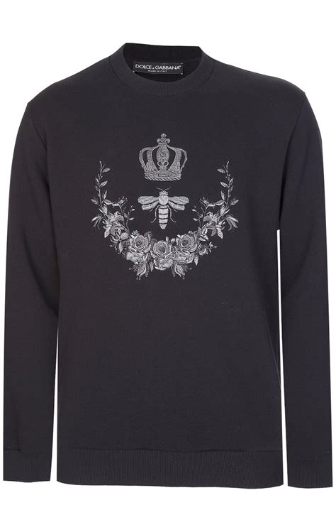 dolce gabbana bee crown|Dolce & Gabbana Bee & Crown Embroidered Sweatpants, Black.